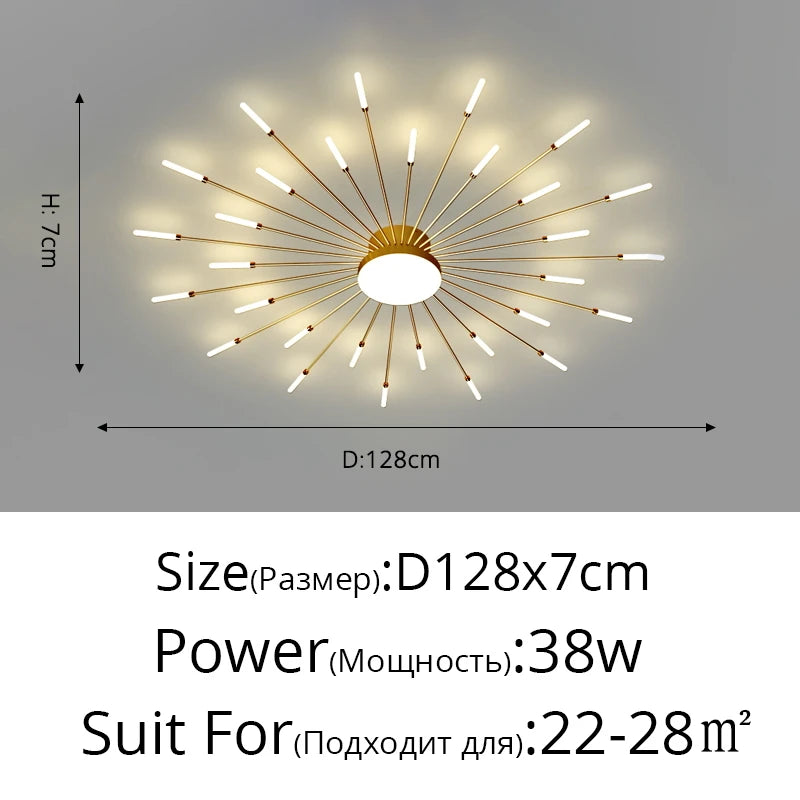 2026 New firework led Chandelier For Living Room Bedroom Home chandelier Modern Led Ceiling Chandelier Lamp Lighting chandelier