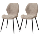 EGOONM Set of 2/4/6 Upholstered Padded Dining Chairs Linen Fabric Kitchen Chairs Metal Legs for Restaurant Cafe Home Room Wattsspeed