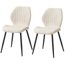 EGOONM Set of 2/4/6 Upholstered Padded Dining Chairs Linen Fabric Kitchen Chairs Metal Legs for Restaurant Cafe Home Room Wattsspeed