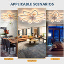 Smart Ceiling Fan with Lights Remote Control 6 Speeds Modern LED Fan Lamp Fixtures Kitchen Bedroom Household fan Wattsspeed