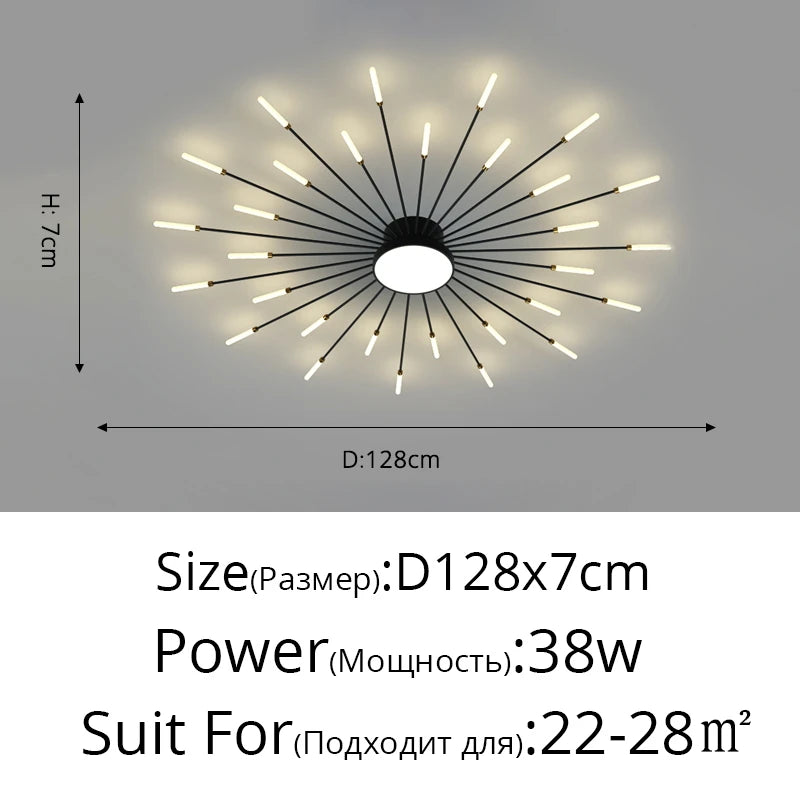 2026 New firework led Chandelier For Living Room Bedroom Home chandelier Modern Led Ceiling Chandelier Lamp Lighting chandelier
