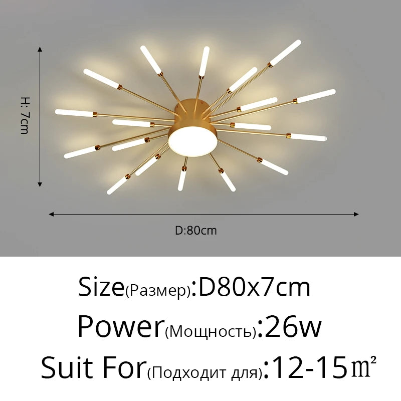 2026 New firework led Chandelier For Living Room Bedroom Home chandelier Modern Led Ceiling Chandelier Lamp Lighting chandelier
