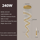 Meteor Shower Chandelier Spiral Staircase Long Chandelier Villa Ceiling Chandelier LOFT Restaurant Chandelier Can Be Customized Wattsspeed