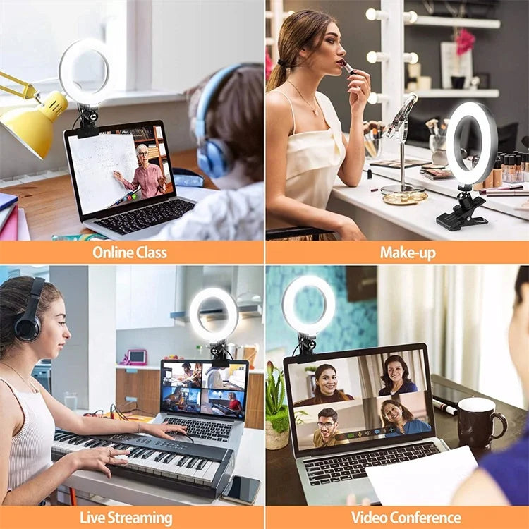 26Cm Ring Light With Tripod Stand for  Computer