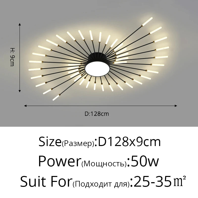 2026 New firework led Chandelier For Living Room Bedroom Home chandelier Modern Led Ceiling Chandelier Lamp Lighting chandelier
