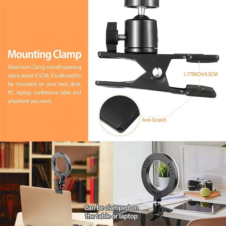 26Cm Ring Light With Tripod Stand for  Computer
