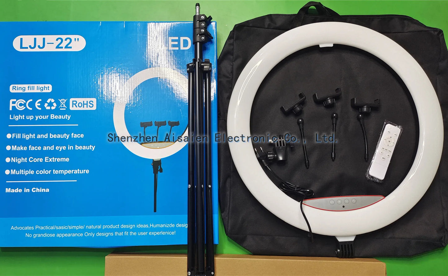 22inch Diameter Ring Light with Tripod Stand Dimmable Circular LED Light Ring Fill Selfie 22 Inch Photography Flash Ringlight