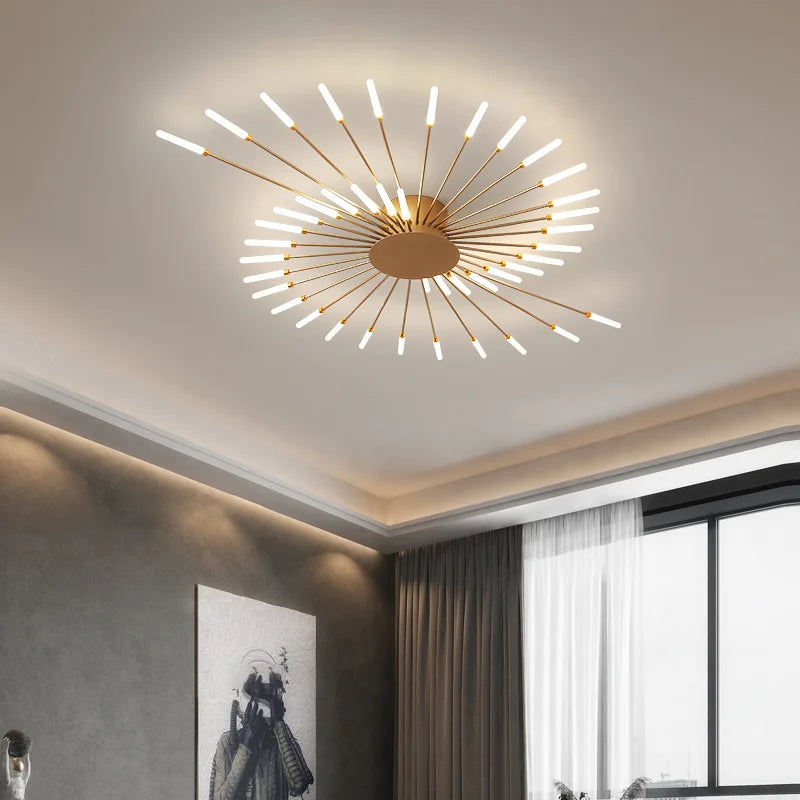 2026 New firework led Chandelier For Living Room Bedroom Home chandelier Modern Led Ceiling Chandelier Lamp Lighting chandelier