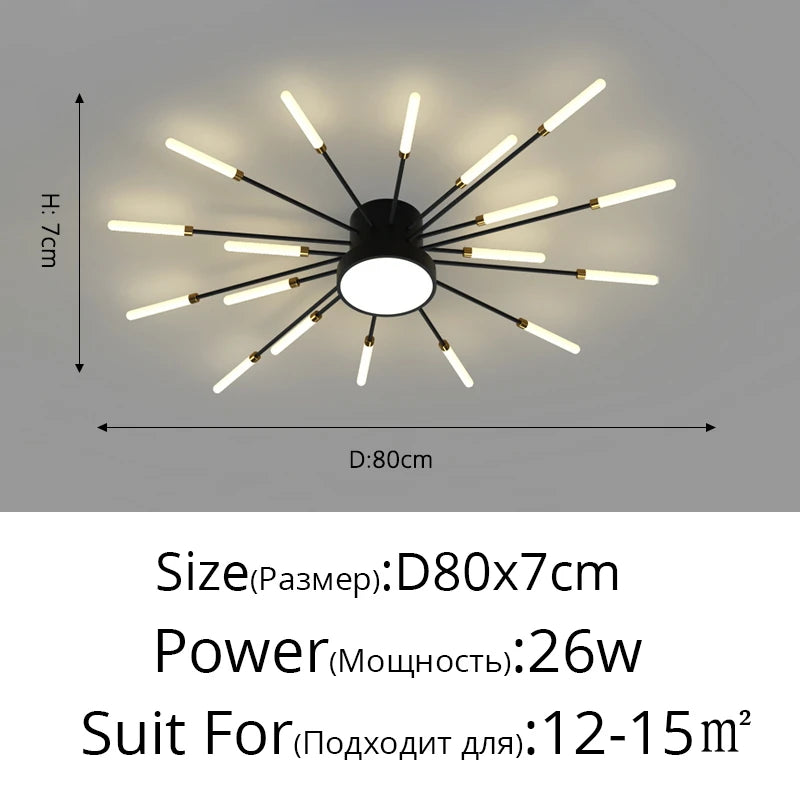 2026 New firework led Chandelier For Living Room Bedroom Home chandelier Modern Led Ceiling Chandelier Lamp Lighting chandelier