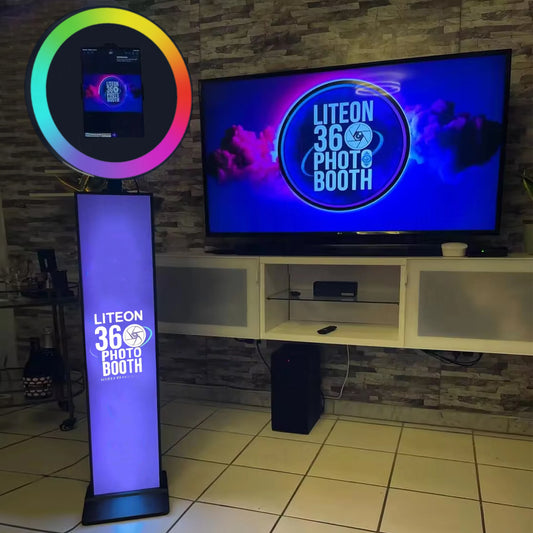 Universal Metal iPad Photo Booth with RGB Ring Light, Flight Case & 2YR Warranty - Factory Direct
