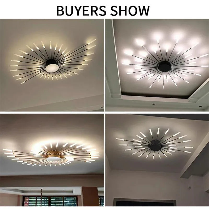 2026 New firework led Chandelier For Living Room Bedroom Home chandelier Modern Led Ceiling Chandelier Lamp Lighting chandelier