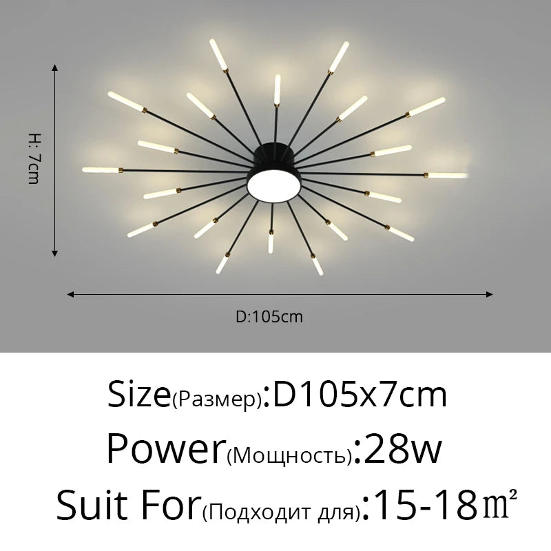 2026 New firework led Chandelier For Living Room Bedroom Home chandelier Modern Led Ceiling Chandelier Lamp Lighting chandelier