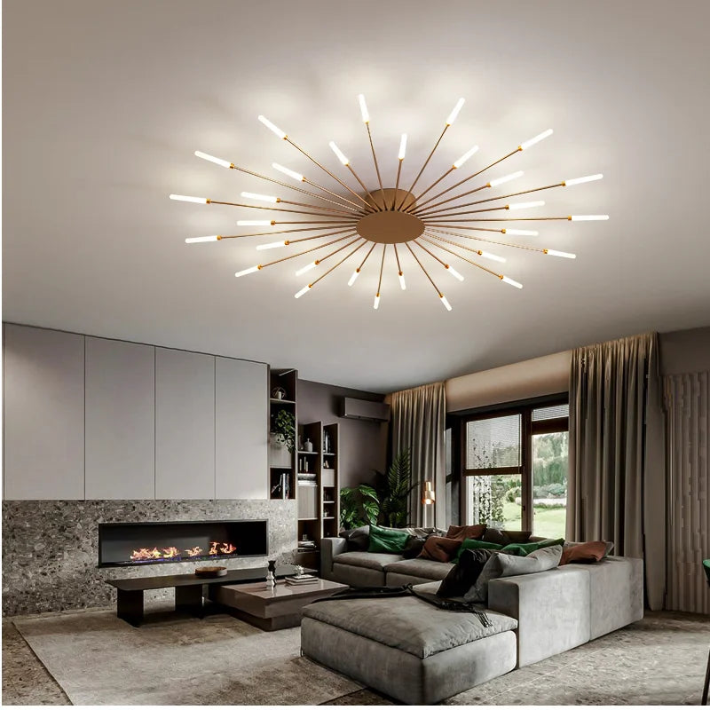 2026 New firework led Chandelier For Living Room Bedroom Home chandelier Modern Led Ceiling Chandelier Lamp Lighting chandelier