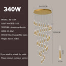 Meteor Shower Chandelier Spiral Staircase Long Chandelier Villa Ceiling Chandelier LOFT Restaurant Chandelier Can Be Customized Wattsspeed