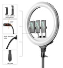 18 Inch Round Lamp Barber Chest Holder Hair Extensions Ring Light Ringlight Wall Mount for Barber Shop Live Streaming Recording Wattsspeed