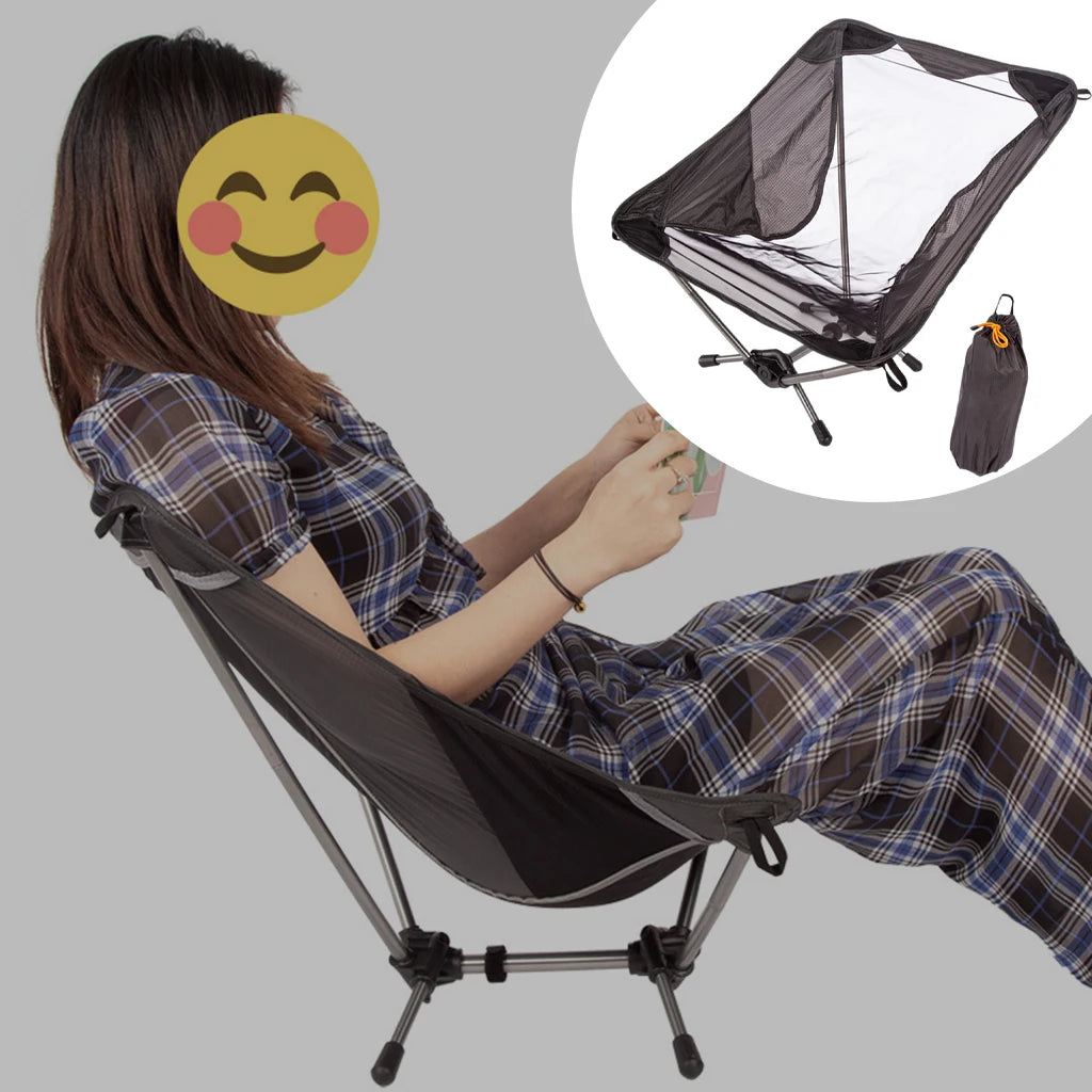 Camping Chairs Ultralight Portable Compact Folding Beach Chairs with Carry Bag for Outdoor Camping, Backpacking, Hiking
