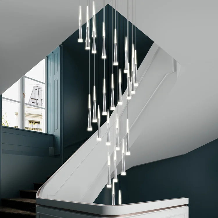 Meteor Shower Chandelier Spiral Staircase Long Chandelier Villa Ceiling Chandelier LOFT Restaurant Chandelier Can Be Customized