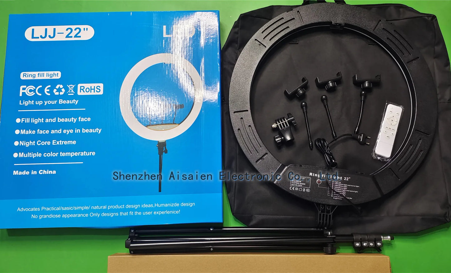 22inch Diameter Ring Light with Tripod Stand Dimmable Circular LED Light Ring Fill Selfie 22 Inch Photography Flash Ringlight
