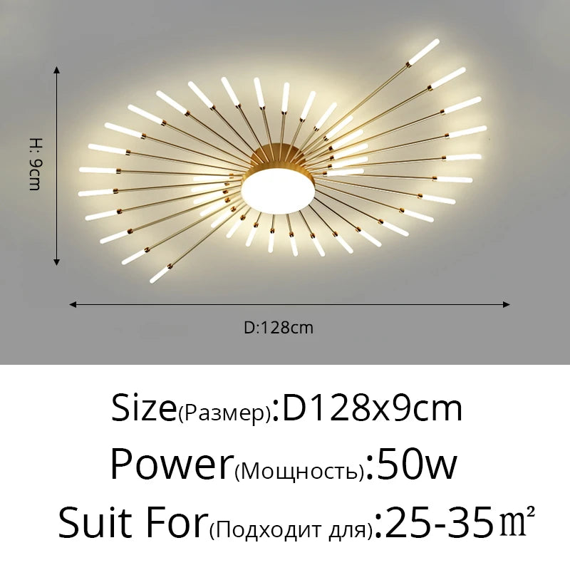 2026 New firework led Chandelier For Living Room Bedroom Home chandelier Modern Led Ceiling Chandelier Lamp Lighting chandelier