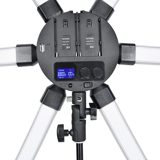 FOSOTO FT-06mini 60w 6 Tubes Led SuperStar LED Ring Light Photographic Light With Tripod Stand for Camera Phone Make Up,Live