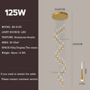 Meteor Shower Chandelier Spiral Staircase Long Chandelier Villa Ceiling Chandelier LOFT Restaurant Chandelier Can Be Customized Wattsspeed