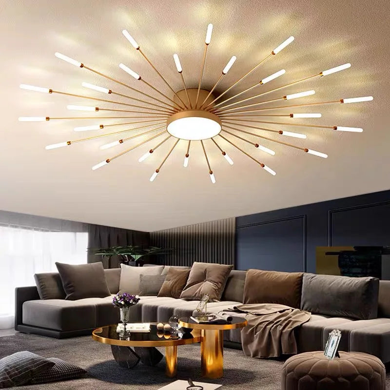 2026 New firework led Chandelier For Living Room Bedroom Home chandelier Modern Led Ceiling Chandelier Lamp Lighting chandelier