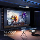 Tragbarer Projektor, LED-Heimkino-Projektor, Mini-Kino, Smart-TV, Beamer, unterstützt 1080P, Full HD, Filmwiedergabe Wattsspeed