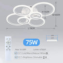 Modern LED Chandelier Home Lighting Ring Ceiling Mount Chandelier Living Room Bedroom Lighting lustre Ceiling pendant lamp Wattsspeed