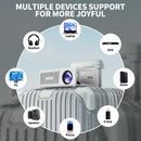 Tragbarer Projektor, LED-Heimkino-Projektor, Mini-Kino, Smart-TV, Beamer, unterstützt 1080P, Full HD, Filmwiedergabe Wattsspeed