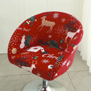Semi-Circular Chair Cover Elastic Dining Chairs Slipcovers Accent Curved Chairs Dustproof Covers Armchair Seat Case Home Decor Wattsspeed