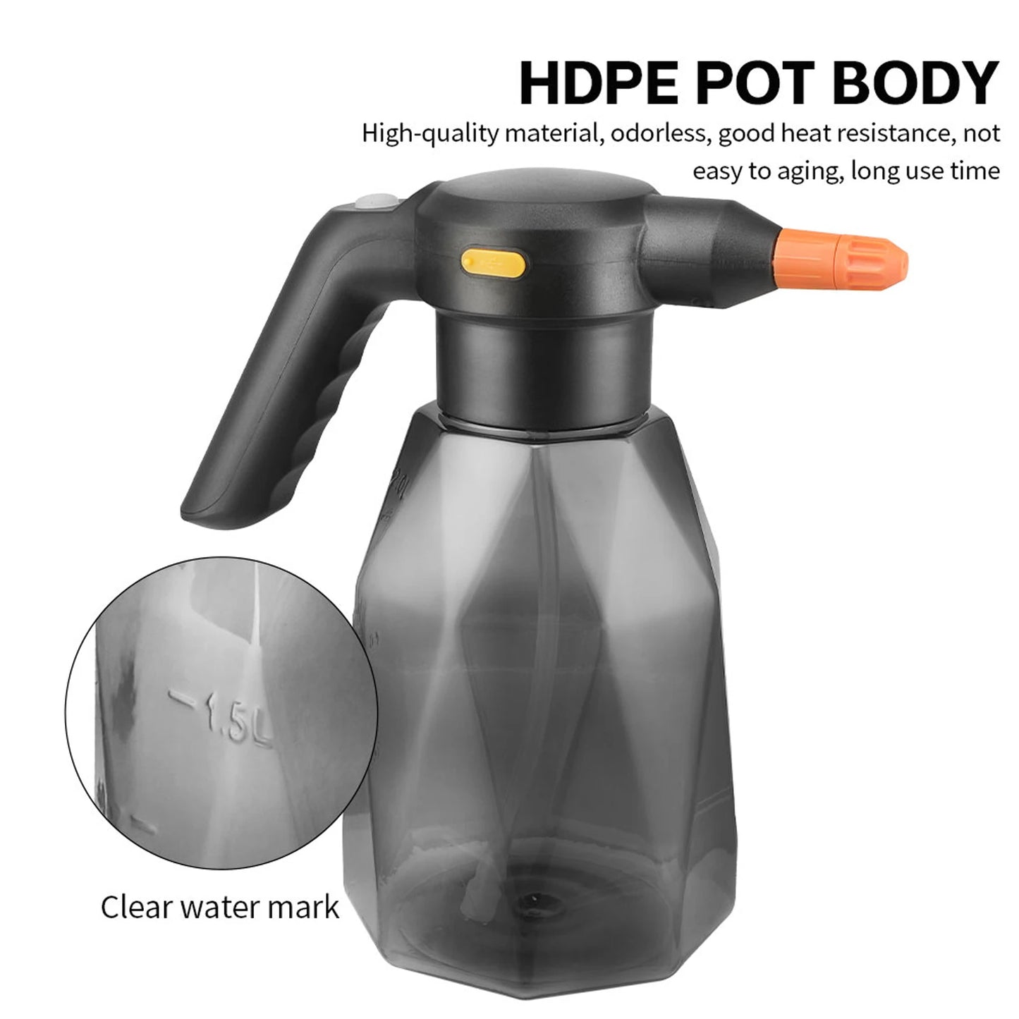 Electric Spray Bottle 2l, Rechargeable Battery Powered Spray