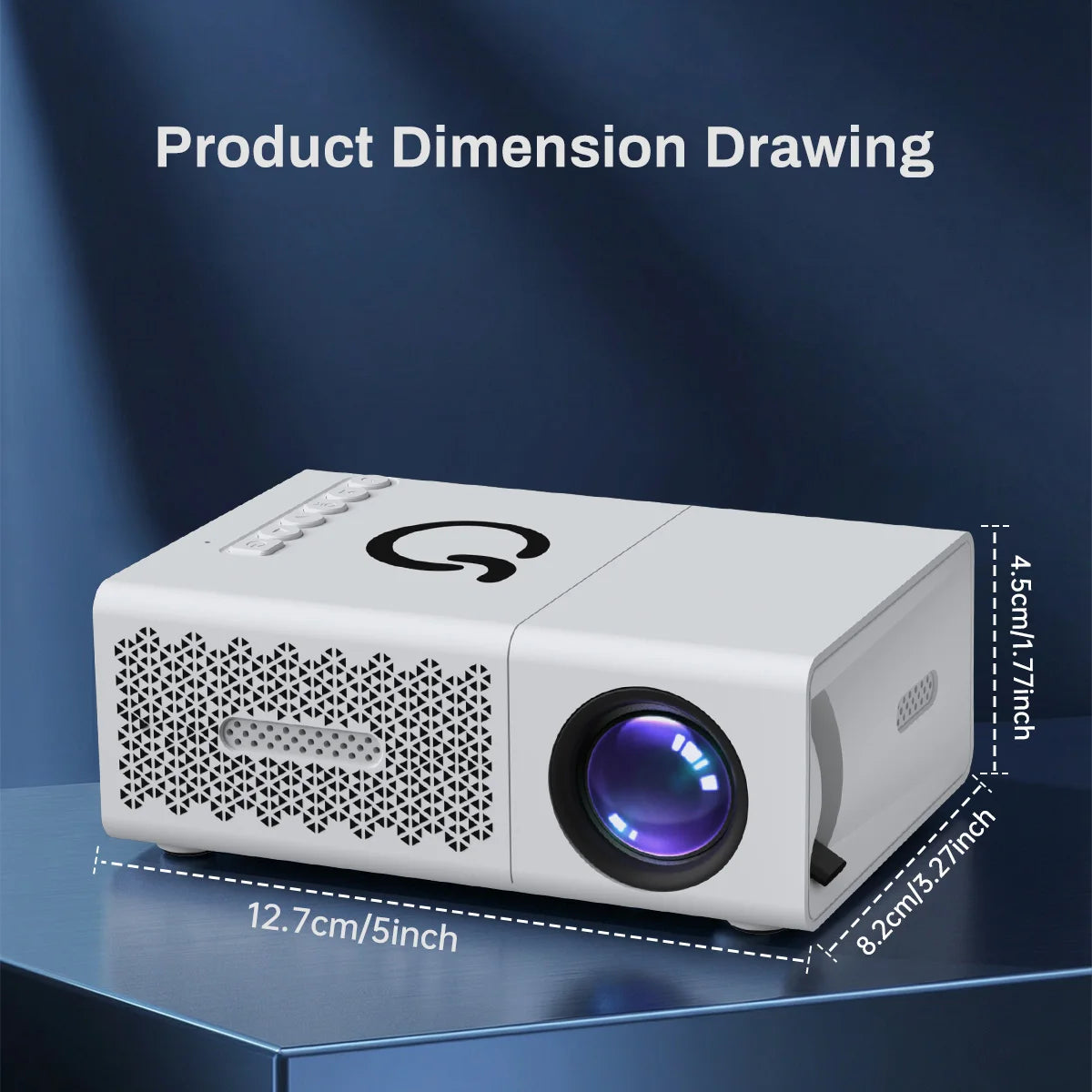 Tragbarer Projektor, LED-Heimkino-Projektor, Mini-Kino, Smart-TV, Beamer, unterstützt 1080P, Full HD, Filmwiedergabe