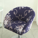 Semi-Circular Chair Cover Elastic Dining Chairs Slipcovers Accent Curved Chairs Dustproof Covers Armchair Seat Case Home Decor Wattsspeed