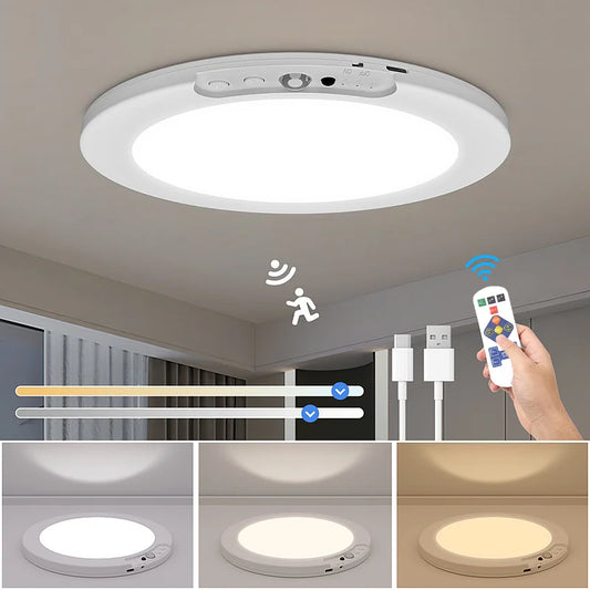 Motion Sensor Ceiling Light USB Type-c Rechargeable Magnetic