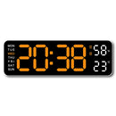 Large Digital Wall Clock Temperature and Humidity Week Display Brightness Adjustable Electronic LED Table Alarm Clock 12/24H Wattsspeed