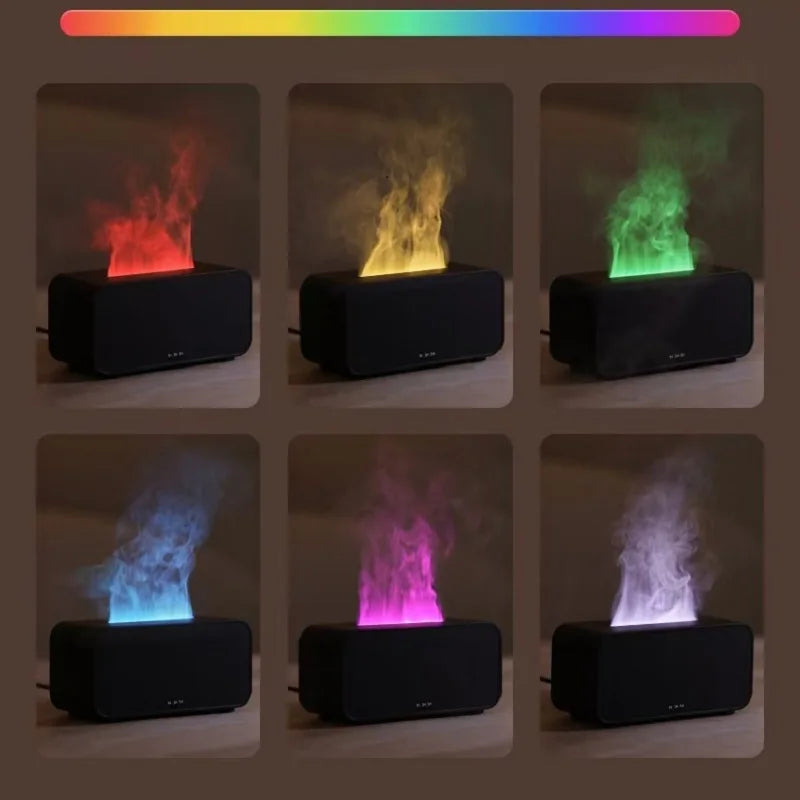 Air Aroma Humidifier Diffuser Essential Oils Humidifiers Mini Flame Automatic Fragrance Diffuser Home Humidifier With LED Light Wattsspeed