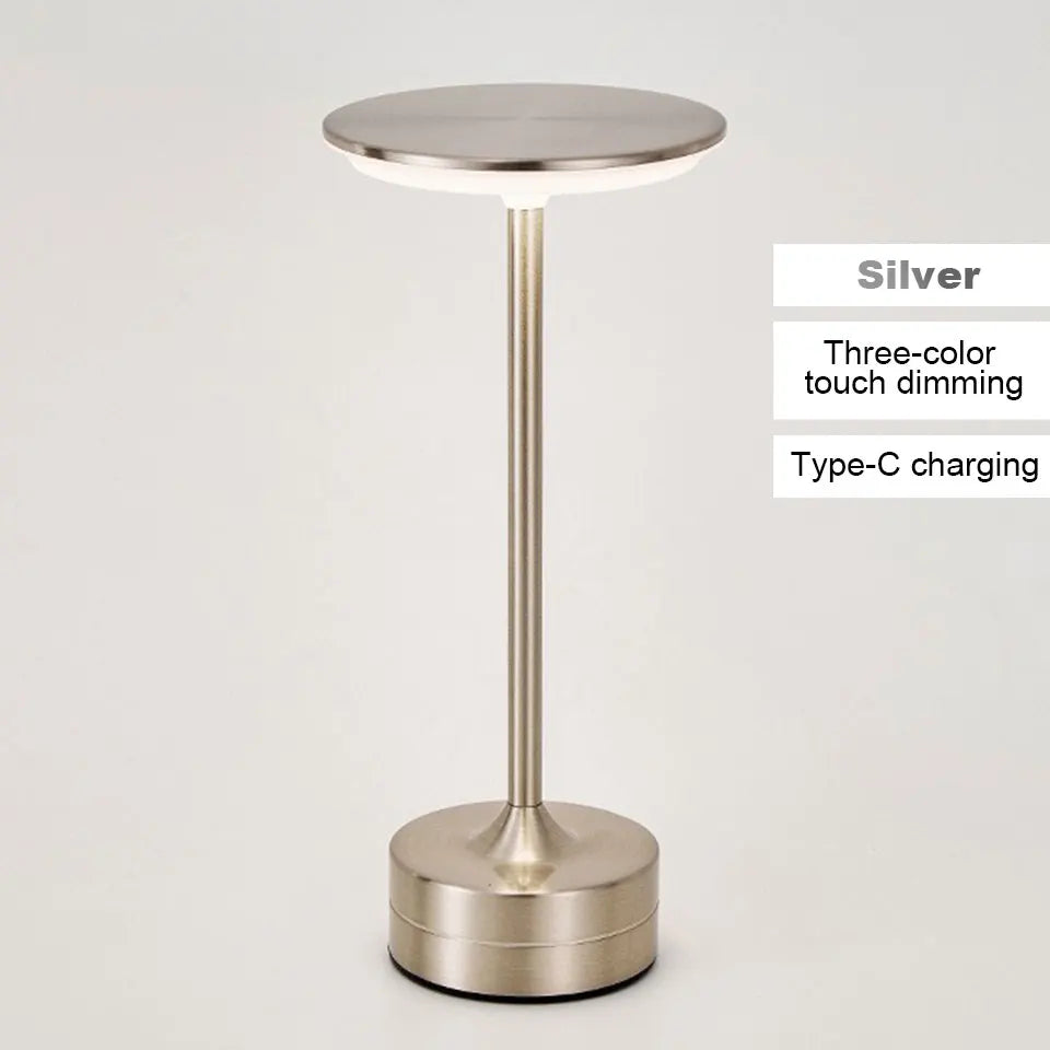 LED Table Lamp Touch Sensor Night Light USB Rechargeable Portable Bedroom Night Light Wireless Reading Lamp Restaurant Hotel Bar