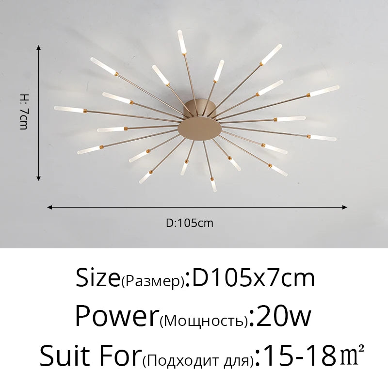 2026 New firework led Chandelier For Living Room Bedroom Home chandelier Modern Led Ceiling Chandelier Lamp Lighting chandelier