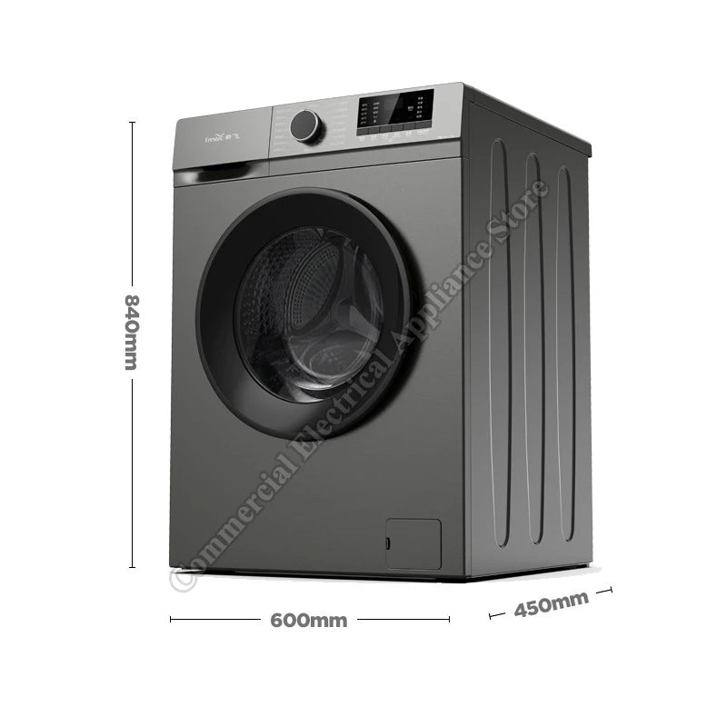 8KG Drum Washing Machine Full-automatic Household Mite Removal Elution Integrated Machine Stainless Steel Drum Washing Machine
