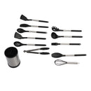 Kitchen Utensils Set Silicone Stainless Steel Handle Non Slip Heat Resistant Cooking Utensils Set for Home Apartments Wattsspeed