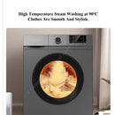 8KG Drum Washing Machine Full-automatic Household Mite Removal Elution Integrated Machine Stainless Steel Drum Washing Machine Wattsspeed