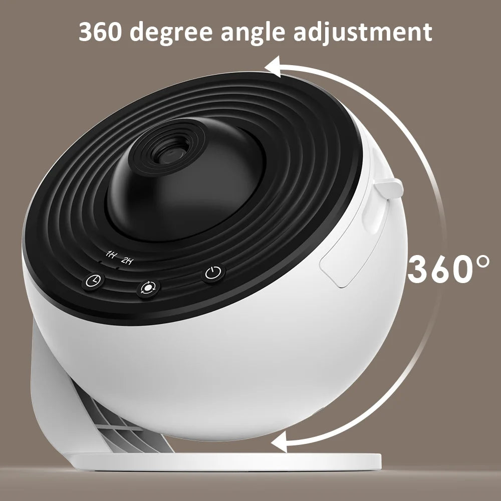 Galaxy Star Projector with 13 HD Film Slides 5W LED 6500K, 26.4m² Coverage Quiet Rotation Home Planetarium Night Light