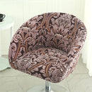 Semi-Circular Chair Cover Elastic Dining Chairs Slipcovers Accent Curved Chairs Dustproof Covers Armchair Seat Case Home Decor Wattsspeed