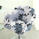 Semi-Circular Chair Cover Elastic Dining Chairs Slipcovers Accent Curved Chairs Dustproof Covers Armchair Seat Case Home Decor Wattsspeed