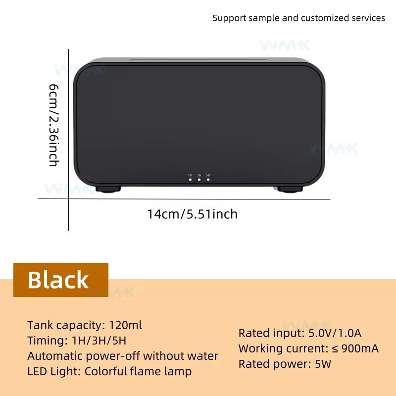 Air Aroma Humidifier Diffuser Essential Oils Humidifiers Mini Flame Automatic Fragrance Diffuser Home Humidifier With LED Light Wattsspeed