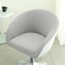 Semi-Circular Chair Cover Elastic Dining Chairs Slipcovers Accent Curved Chairs Dustproof Covers Armchair Seat Case Home Decor Wattsspeed