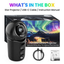 Rechargeable Portable Galaxy Light Projector,4 HD Film Discs and Night Light Projector with Adjustable Focus Lens Wattsspeed