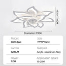 Smart Ceiling Fan with Lights Remote Control 6 Speeds Modern LED Fan Lamp Fixtures Kitchen Bedroom Household fan Wattsspeed