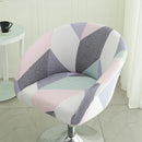 Semi-Circular Chair Cover Elastic Dining Chairs Slipcovers Accent Curved Chairs Dustproof Covers Armchair Seat Case Home Decor Wattsspeed