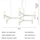 Crown Major Chandelier Nordic Tube Silver Chandelier Modern Led Art Designer Luxury Chandelier For Kitchen Hotel Big Chandelier Wattsspeed